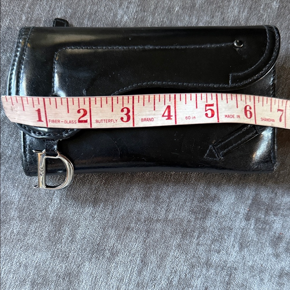 Dior Black Leather Wallet with Silver Logo - Picture 10 of 16